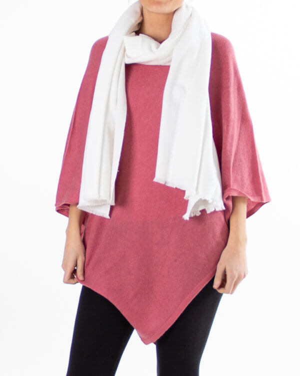 Kashmir-skjerf-14-0001-4 Kasjmir skjerf - Hvit