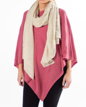 Beige / Natural cashmere skjerf