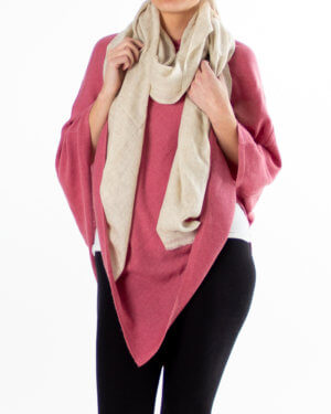 Beige / Natural cashmere skjerf