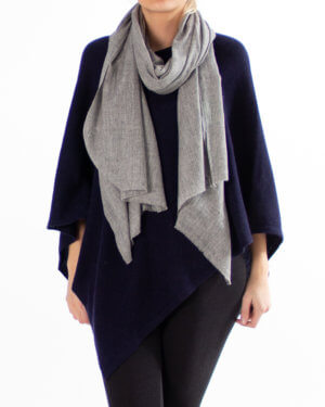 Mørk grå cashmere skjerf / Kasjmir skjerf