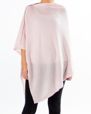 Lys rosa cashmere / kasjmir poncho
