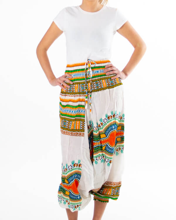 Haremsbukse - med fargedetaljer - yoga