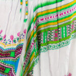 Hvit og grønn haremsbukse for yoga nr 2