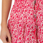 Rød haremsbukse med elefantmotiv til yoga