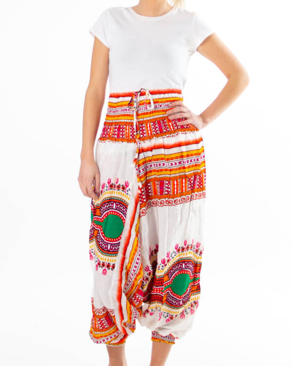 yoga bukse-10-0009-2 Oransje haremsbukse for yoga