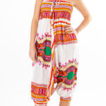 Oransje haremsbukse for yoga