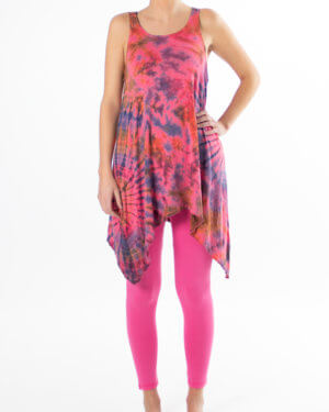 Rosa sett med batikk - Yoga sett